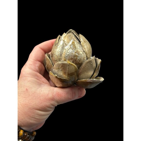 Vintage Faux Artichokes Antique Finish Farmhouse Kitchen Decor 5 Piece 4" - Picture 8 of 10